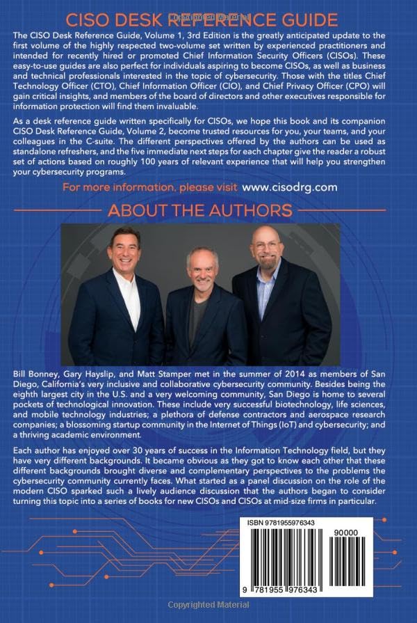 CISO Desk Reference Guide: A Practical Guide for CISOs Volume 1, Gebundenes Buch