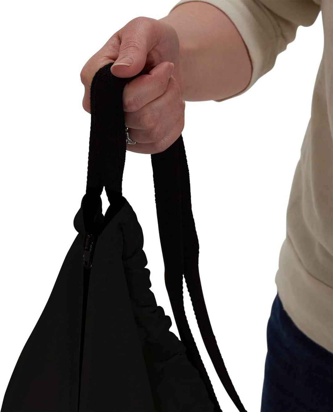 Household Essentials Wäschesack zum Aufhängen an der Tür, waschbarer Canvas-Beutel mit Schlaufengrif