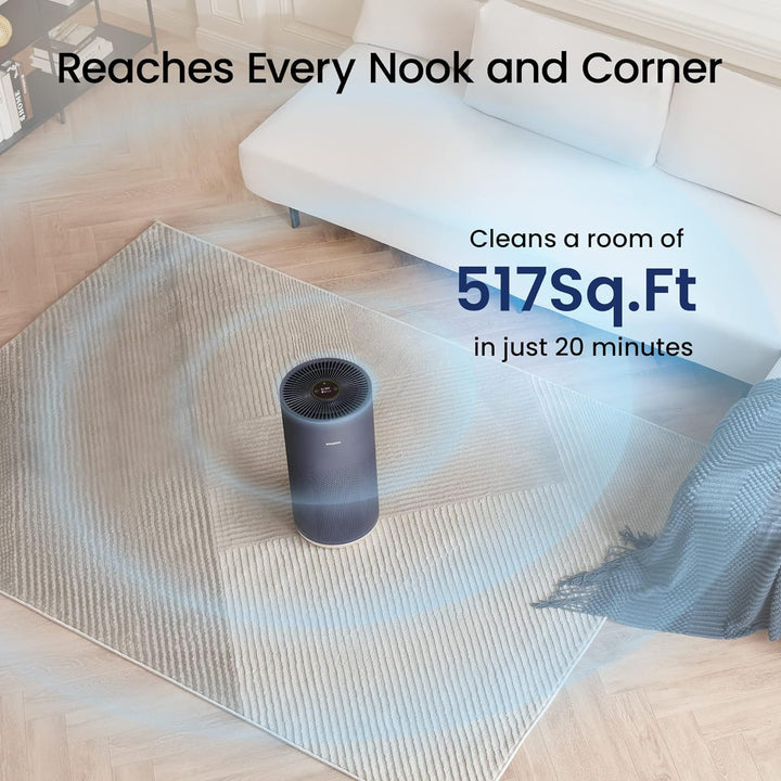 Smartmi Luftreiniger 2 für Zuhause, grosse Räume, leise, True HEPA-Filter für Staub, Rauch, Schimmel