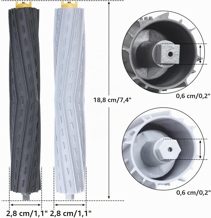 2 Set Ersatzteil Rollenbürste für iRobot Roomba 800 900 Serie 2 * Bürste Pour 800/900, 2 * Bürste Po