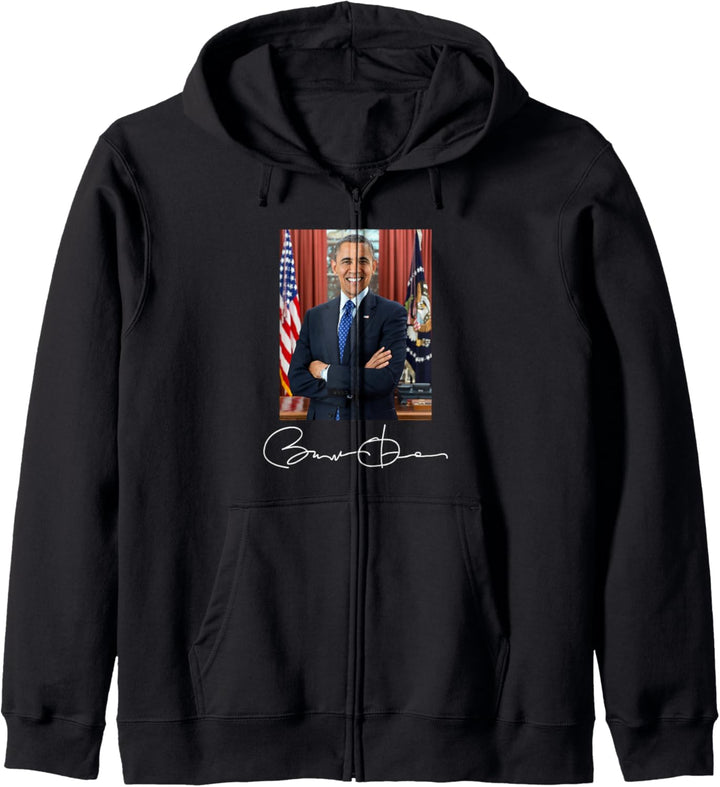 Barack Obama Signature and Portrait Kapuzenjacke