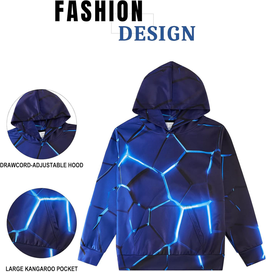 TUONROAD 3D Hoodie Kinder Jungen Mädchen Lustig Kapuzenpullover Langarm Sweatshirt Pullover 6-14 Jah