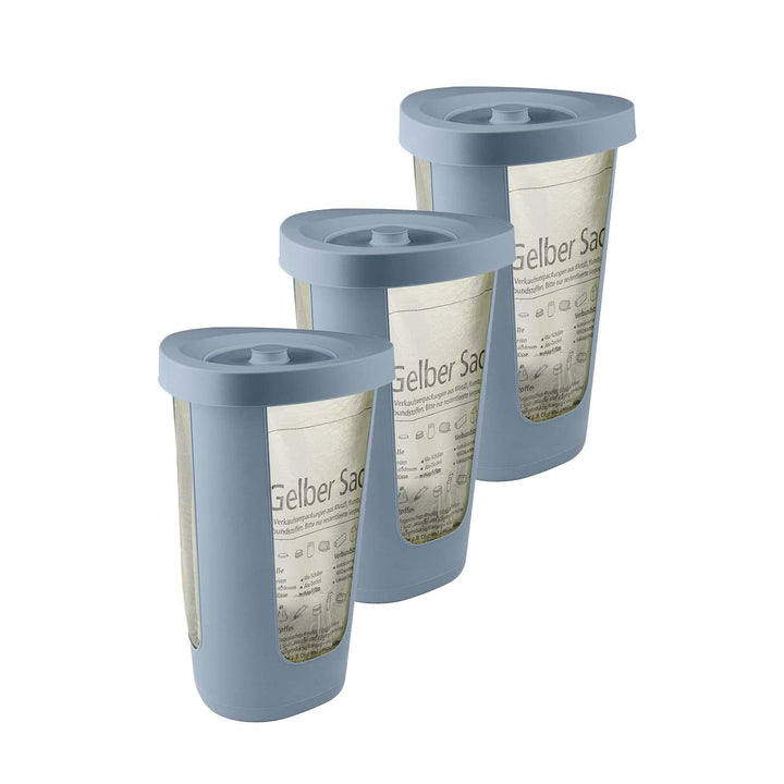 Rotho Fabu 3er-Set Müllsackständer, Kunststoff (PP recycelt), blau, (40 x 40 x 62,1 cm), 3 3 x Mülls