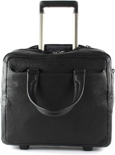 Piquadro Black Square 2-Rollen Businesstrolley 36 cm Laptopfach