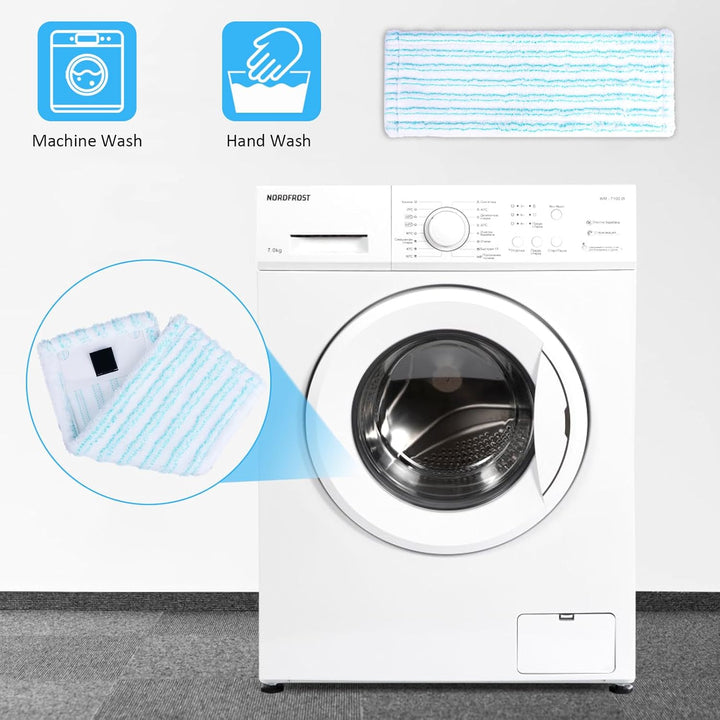 4 Stück Wischbezug für Leifheit Clean Twist M Ergo 2.0 Bodenwischer, 2 Arten Mikrofaser System Ersat