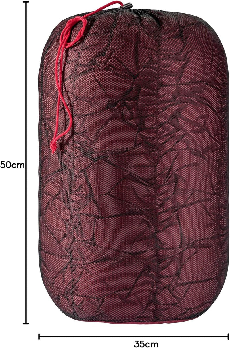 deuter Exosphere -6° L - Large Kunstfaser Schlafsack, cranberry-fire Zip left, Zip left