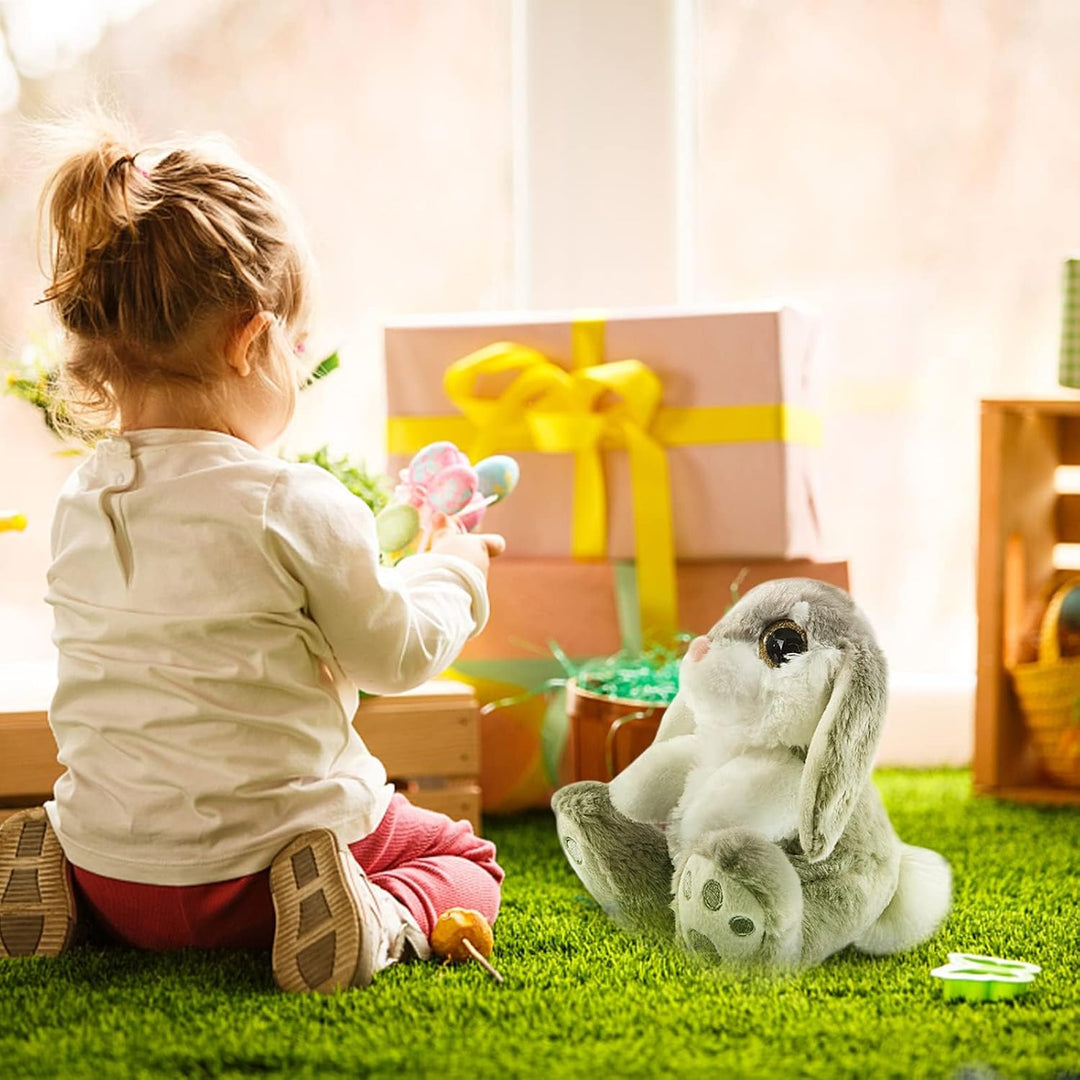 My OLi Osterhase Kuscheltier Hase 20cm Plüsch Hase Stofftier Kuscheltiere Schlappohren Sitzend Kusch