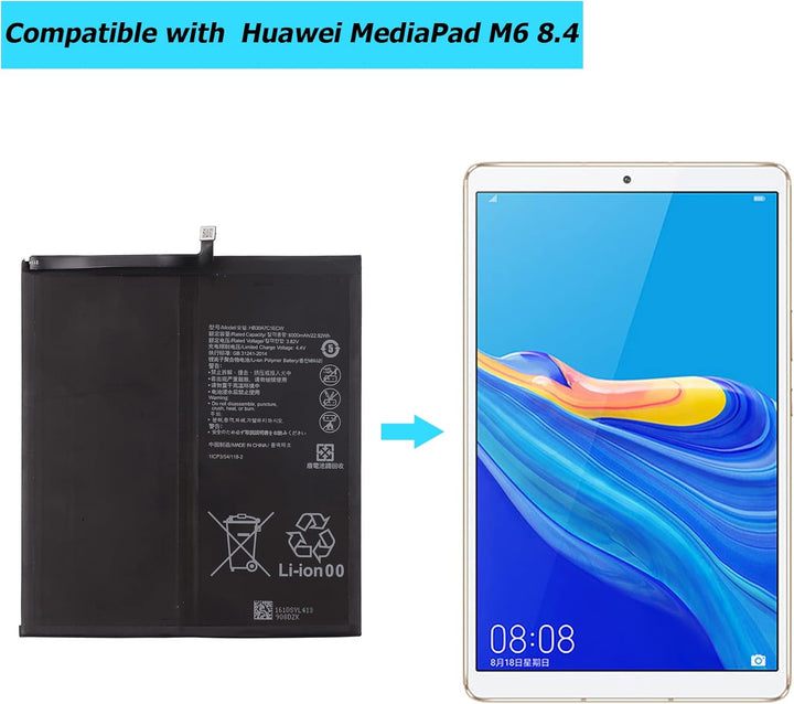 HB30A7C1ECW Akku Kompatibel Für Huawei MediaPad M6 8.4 VRD-AL09/VRD-W09 with Tools, HB30A7C1ECW