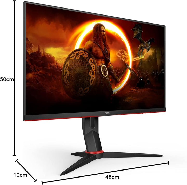AOC Gaming 24G2SAE - 24 Zoll FHD Monitor, 165 Hz, 1ms, FreeSync Premium (1920x1080, VGA, HDMI, Displ