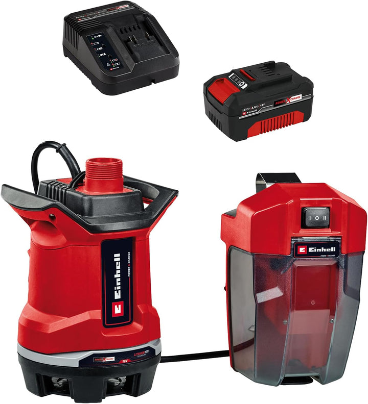 Einhell Akku-Schmutzwasserpumpe GE-DP 18/25 Li Power X-Change (18 V, 7.500 L/h Fördermenge, 5 m Förd