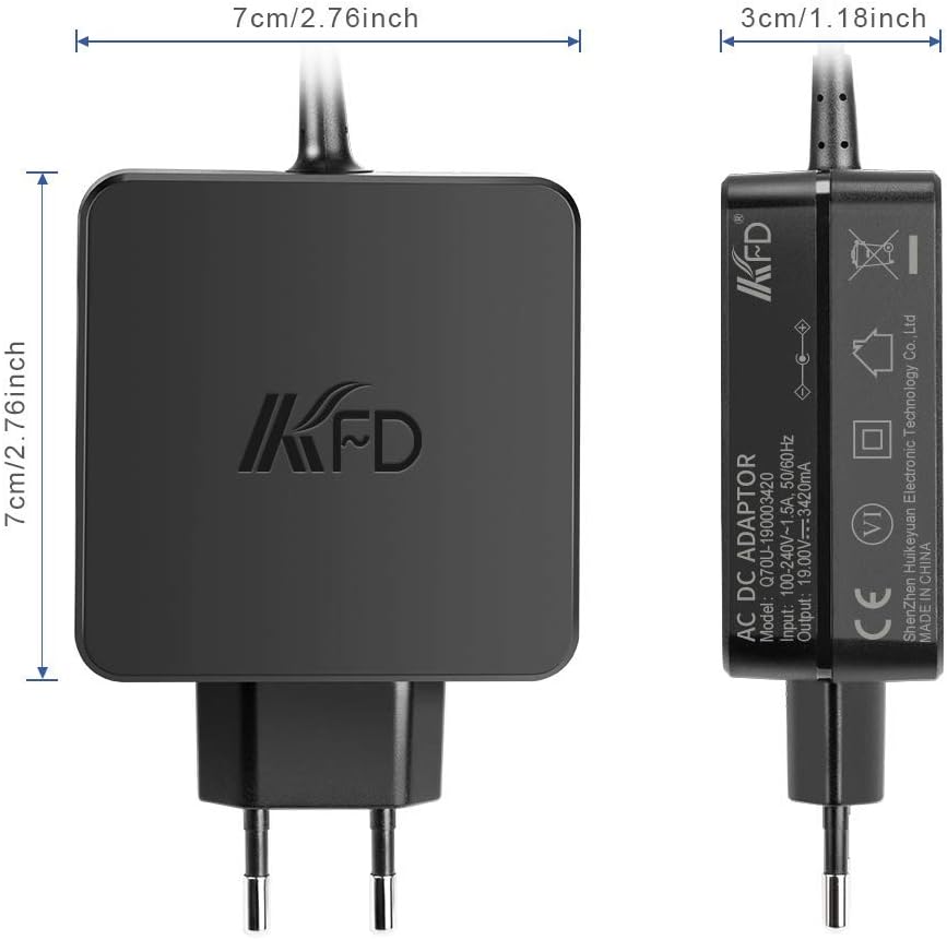 KFD 65W Netzteil Ladegerät Ladekabel für Huawei Matebook D 15,6" MRC-W50 PL-W19 PL-W09 MRC-W60, Huaw