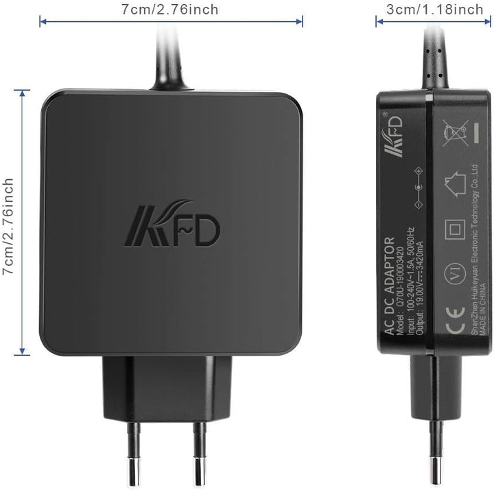 KFD 65W Netzteil Ladegerät Ladekabel für Huawei Matebook D 15,6" MRC-W50 PL-W19 PL-W09 MRC-W60, Huaw