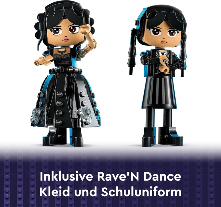 LEGO Wednesday: Wednesday Addams Baufigur, Set zum Sammeln für Kinder, Spielzeug zum Umbauen mit Ele