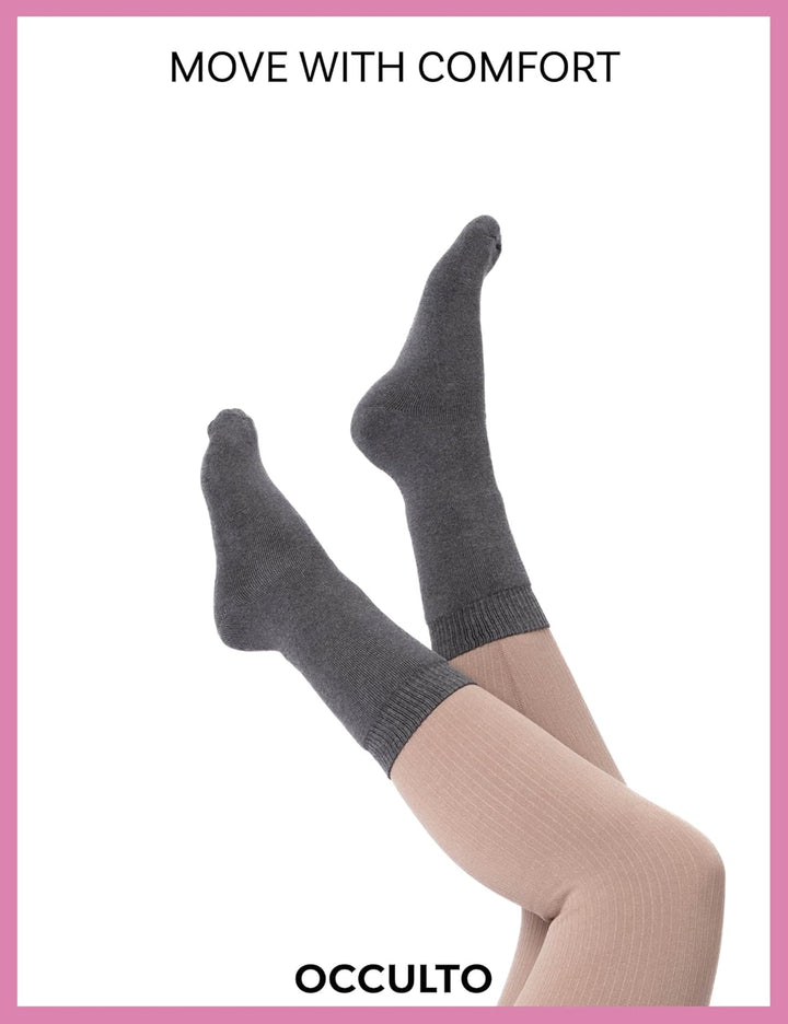 Occulto Damen Warme Thermosocken 6er Pack (Modell: Smilla) 35-38 Pink Grau, 35-38 Pink Grau