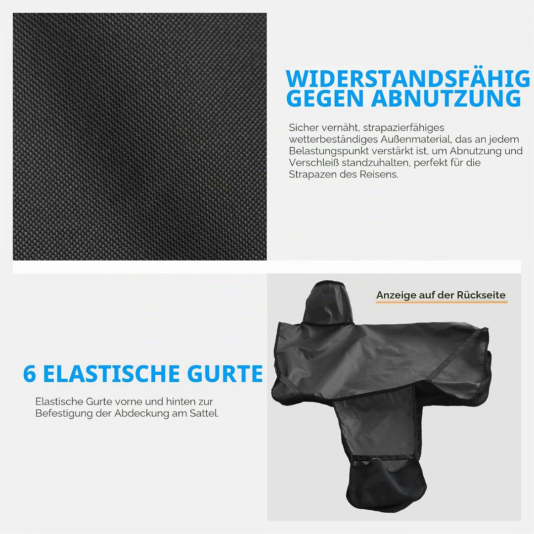 Harrison Howard Westernsattelbezug, wasserdicht, 600 Denier, Schwarz, schwarz