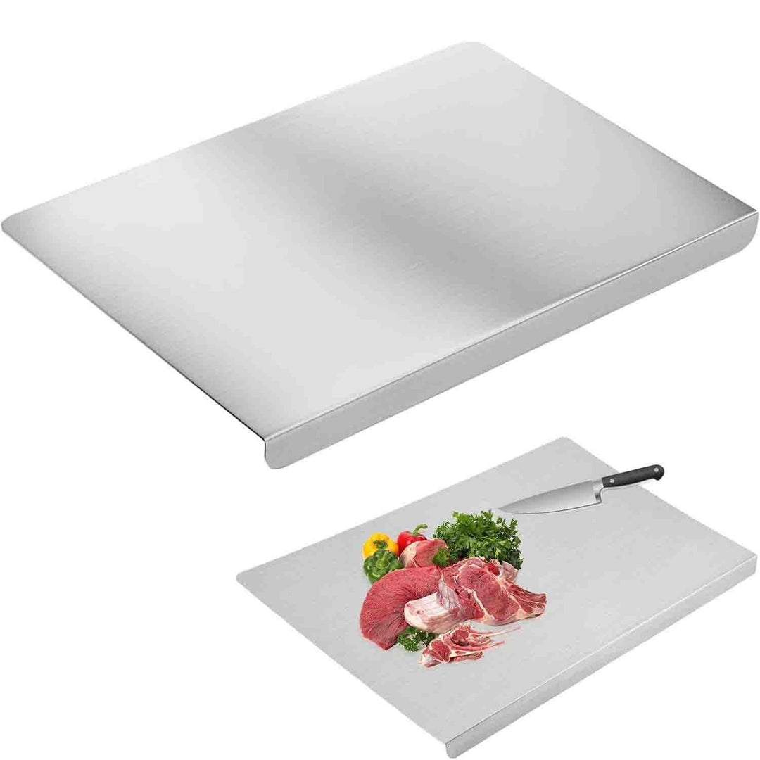 Edelstahl Schneidebrett 304- Edelstahl Knetplatte zum Kneten von Pizza, Brot, Kuchen, Edelstahlschne