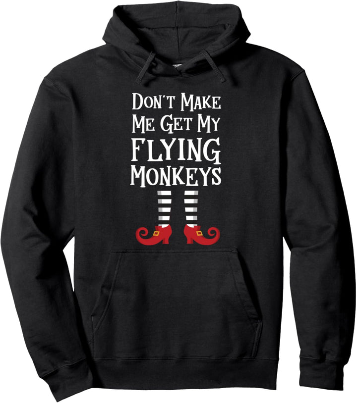 Hexe Halloween Kostüm Lustig Hexen Hexenbesen Hexenhut Pullover Hoodie
