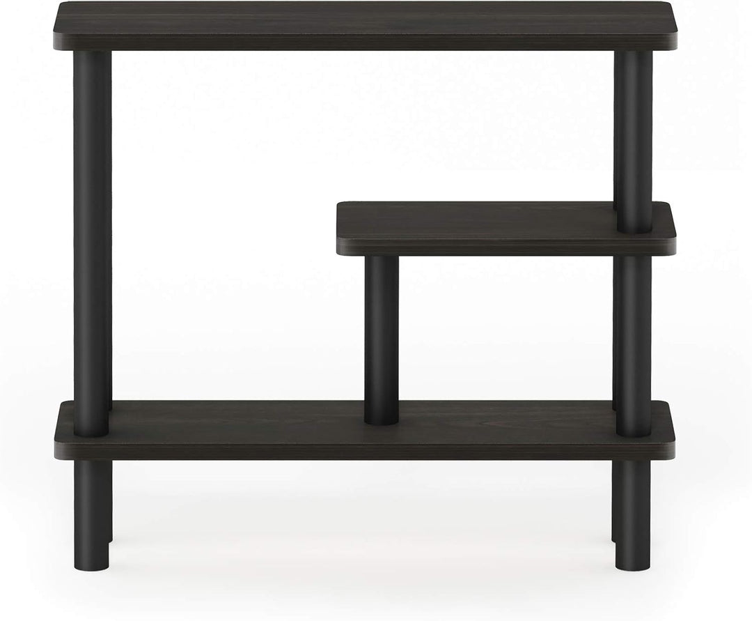 Furinno platzsparendes Lagerregal, holz, Espresso/Schwarz, 14.5 x 53 x 46.61 cm, Espresso/Schwarz