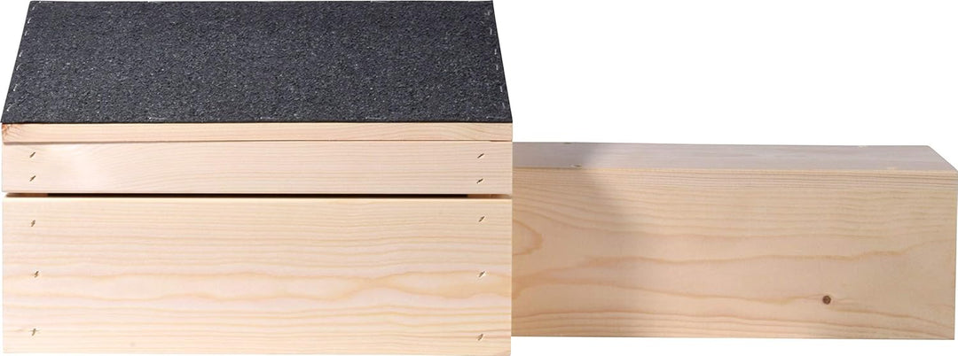 dobar® 22227FSCe Igelhaus Bitumendach Bausatz - Igelschafhaus extra Langer Eingang - Igelhöhle Massi