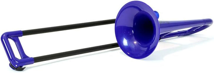 PBONE 700639 Mini-Posaune mit Mundstück und Tasche, blau, Blau
