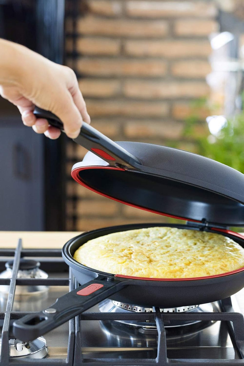 Bra Dupla Premiere Doppel-Pfanne aus Aluminiumguss mit Antihaftbeschichtung, geeignet für alle Herda