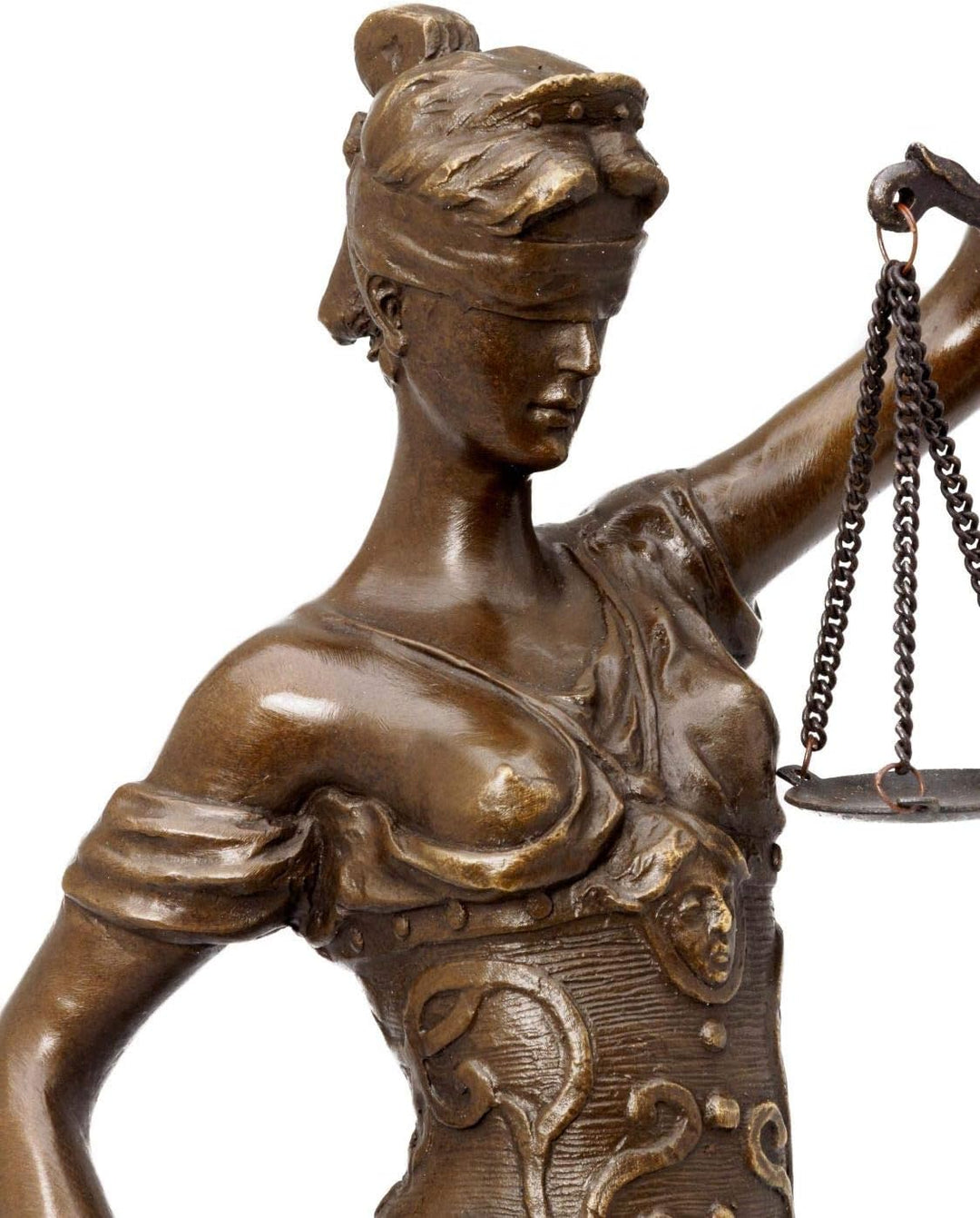 aubaho Bronzeskulptur Justitia Bronze Figur Bronzefigur Skulptur 41cm Sculpture Justice