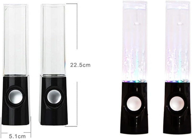 SOLUSTRE Bunte LED Wasser Lautsprecher mit Tanzen Brunnen Licht Zeigen Sound für Tablet Laptop PC US