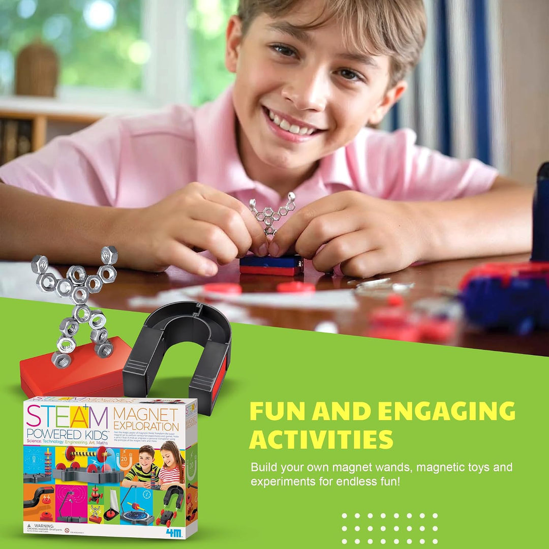 4M STEAM Powered Kids Magnet Exploration - Experimentierkasten Kinder ab 8 Jahre, Mint Lernspielzeug