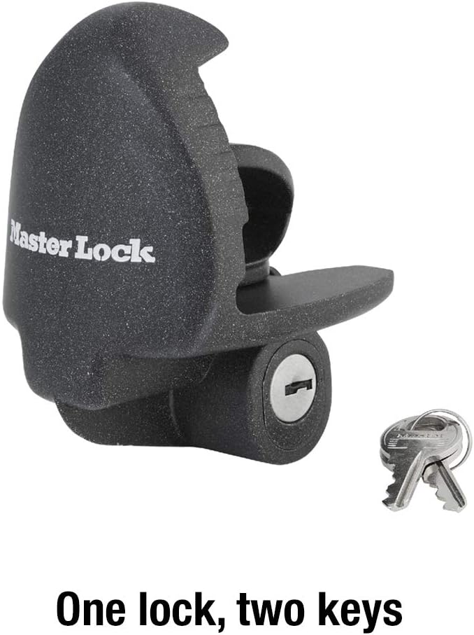 Master Lock 379ATPY Universalschloss für Anhängerkupplung, Schwarz Anhängerkupplung Schloss, Anhänge
