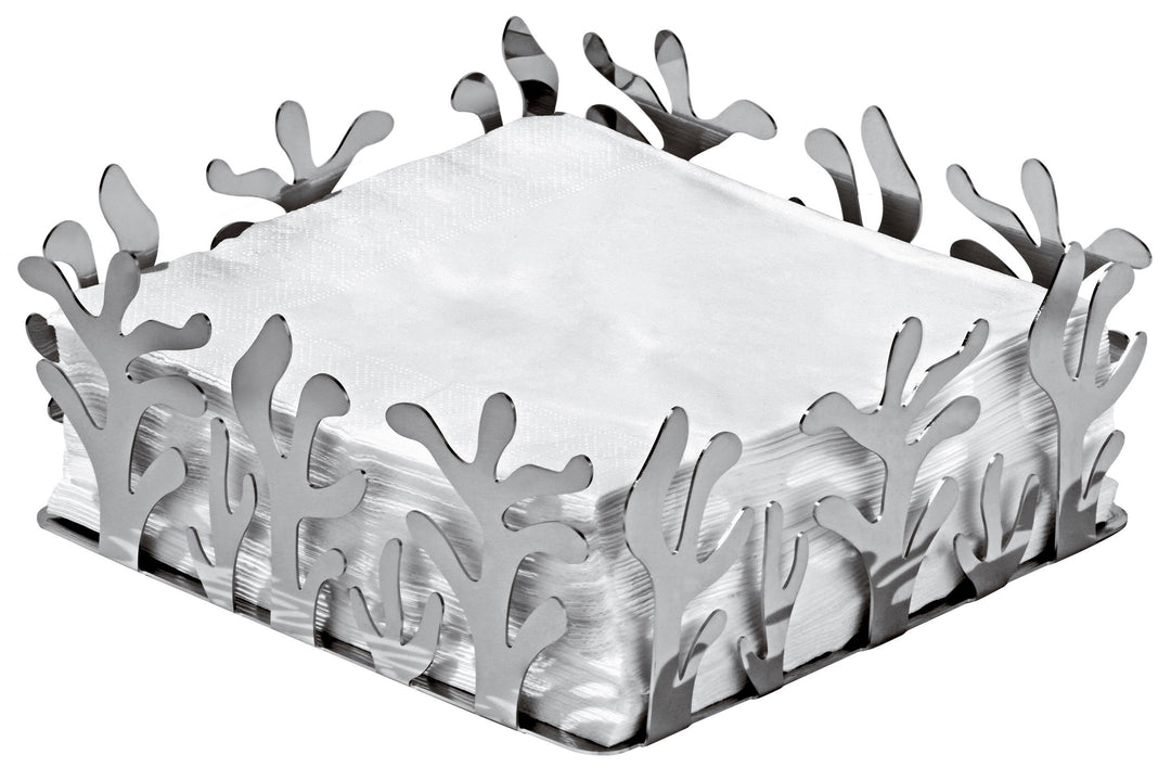 Alessi ESI18 Mediterraneo Papierserviettenhalter Edelstahl, Edelstahl