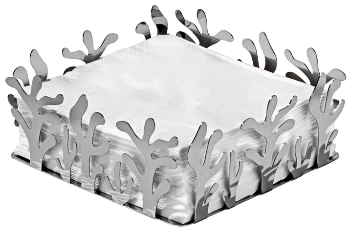 Alessi ESI18 Mediterraneo Papierserviettenhalter Edelstahl, Edelstahl