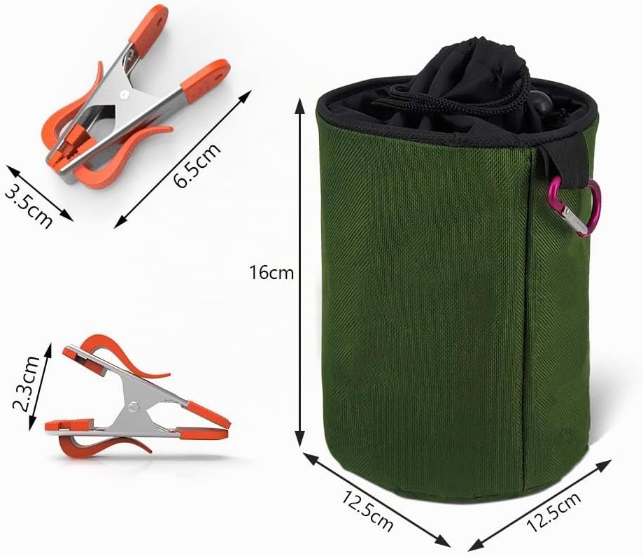 VOUNOT Wäscheklammern 40er Set, aus Edelstahl, mit Soft Grip und Haken, in 4 Farben, mit Wäscheklamm