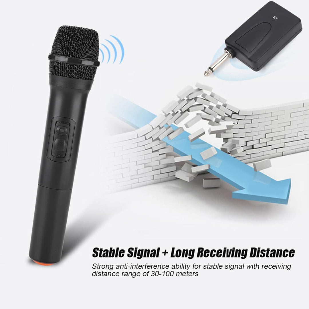 Tangxi WHF-WLAN-Mikrofonsystem, Dual-VHF-Band Karaoke-Handheld-Mikrofon, professionelles Handheld-Mi