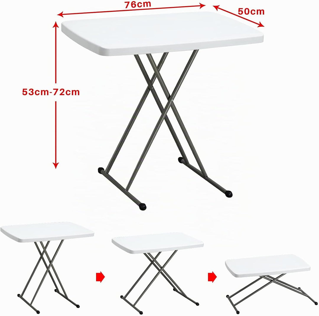 HollyHOME Klapptisch Klein Outdoor Gartentisch Wetterfest Campingtisch Klappbar Tisch 2.5FT/76x 50cm