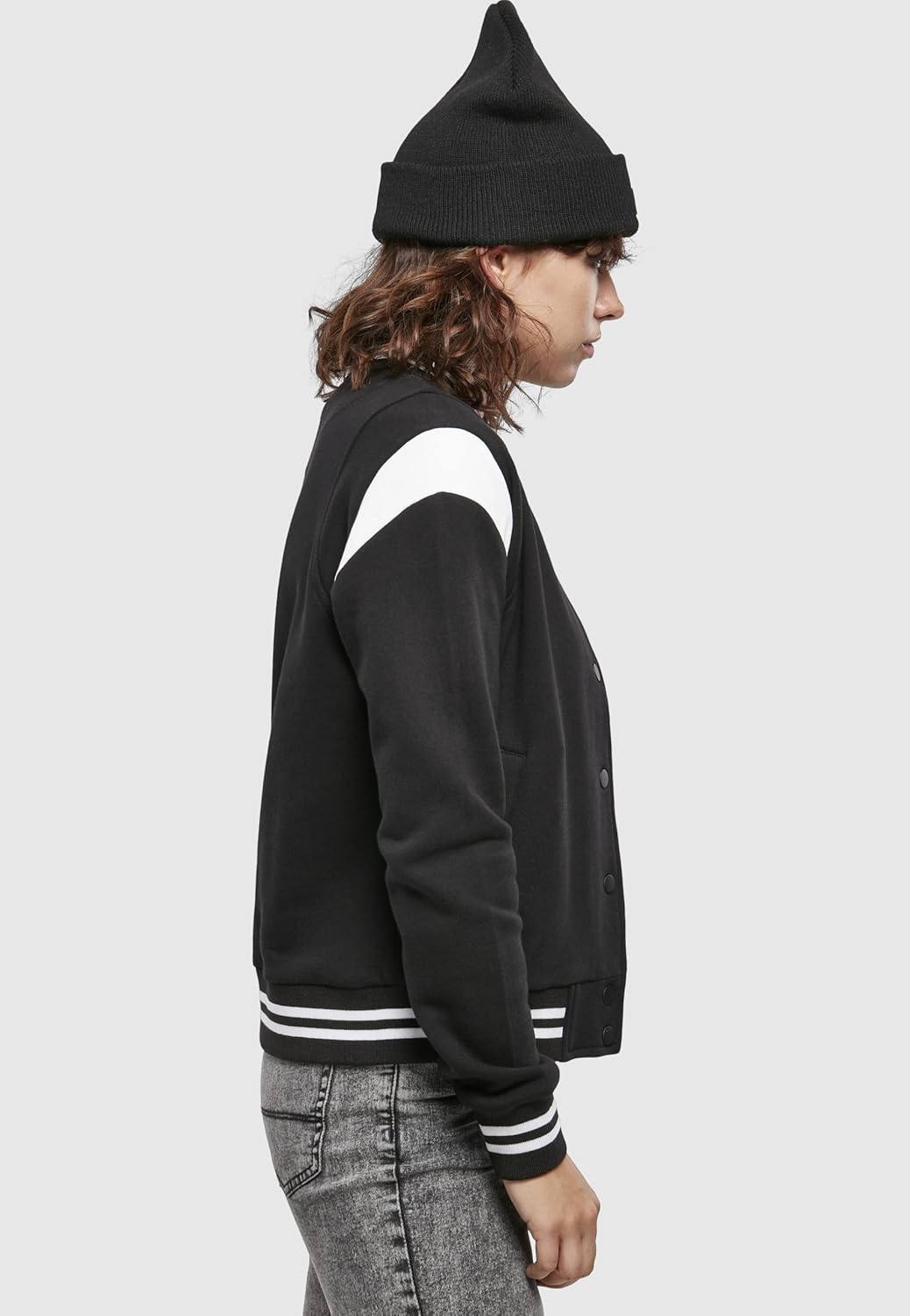 Urban Classics Ladies Jacke Ladies 2-tone College Sweatjacket, Jacke für Frauen im College Look, Grö