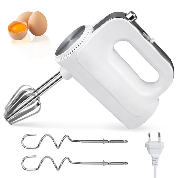 Handmixer, 400w Handrührgerät mit 5 Geschwindigkeiten und Turbofunktion Hand Mixer Leiser Betrieb Oh