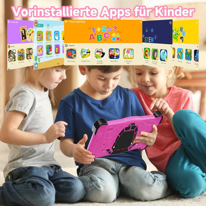 EagleSoar Kinder Tablet 7 Zoll Android 15, Tablet Kinder mit 10GB RAM+64GB ROM+TF 1TB, Kindersicheru