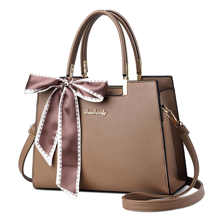 DORRISO Elegant Damen Handtasche Leicht Henkeltasche mit Mode Schick Schleife Schultertasche für Ein