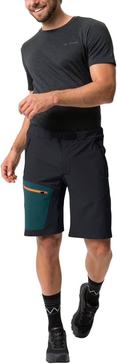 VAUDE Herren Shorts Men's Badile Shorts 46 Black/Green, 46 Black/Green