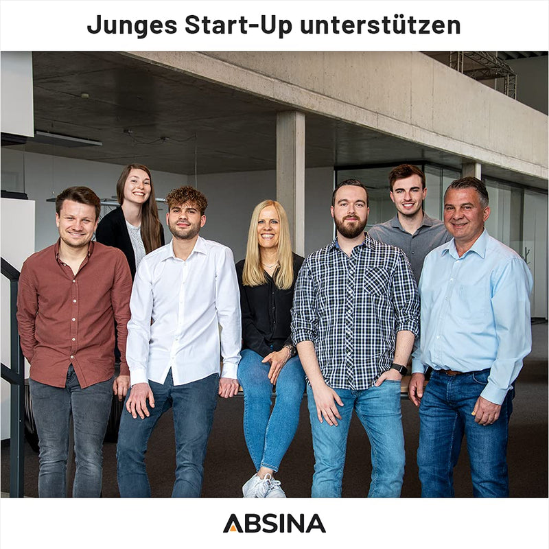 ABSINA 6x Taster Unterputz in weiss - Taster Lichtschalter 250V AC, 10A, IP20 inkl. Rahmen, Unterput