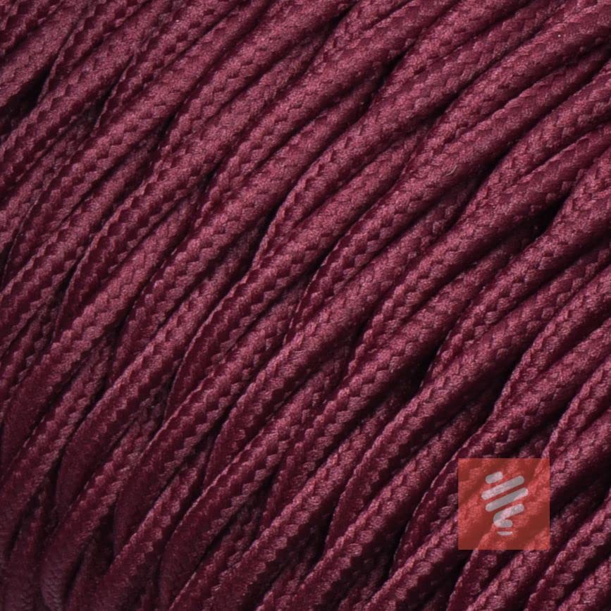 Textilkabel für Aufputz-Installation (verseilt, geflochten) - Stoffkabel dreiadrig - 3x1,5mm², Borde