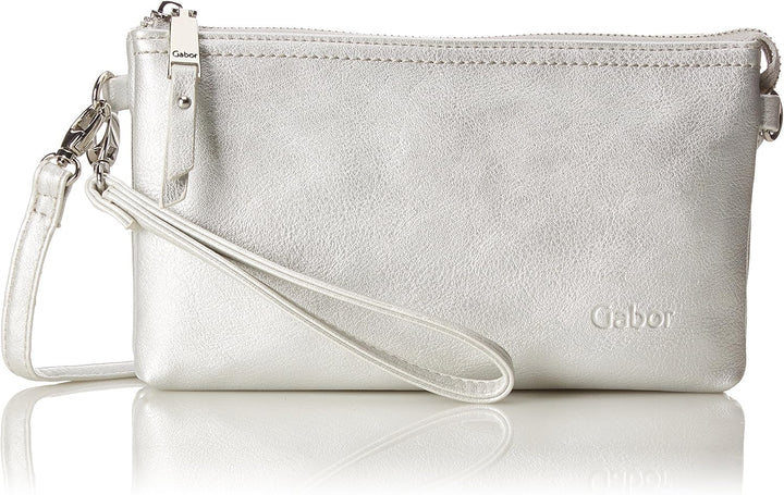 Gabor bags Emmy Damen Clutch Abendtasche Klein 22,5 x 4,5 x 13,5 Silver, 22,5 x 4,5 x 13,5 Silver