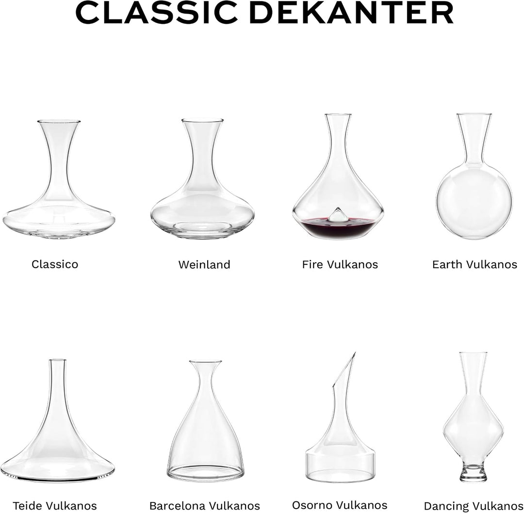 Stölzle Lausitz Dekanter Fire Vulkanos Mundgeblasen 0,75 Liter/Rotwein Dekanter mit besonderer Optik