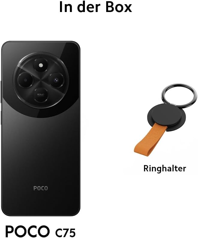 Poco C75 8GB 256GB Black, Android Smartphone, 2.0GHz, 6.88" Display, 50MP AI dual Camera, 5160mAH Ba