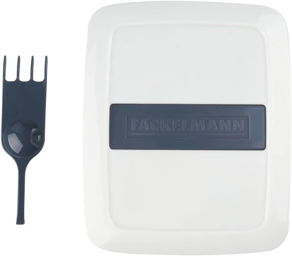 FACKELMANN 27902 Stifte-Schneider, 18/8 Edelstahl, Weiss/Blau-Grau Stifte-Schneider Weiss/Blau-grau,