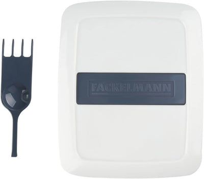 FACKELMANN 27902 Stifte-Schneider, 18/8 Edelstahl, Weiss/Blau-Grau Stifte-Schneider Weiss/Blau-grau,