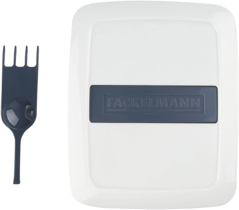 FACKELMANN 27902 Stifte-Schneider, 18/8 Edelstahl, Weiss/Blau-Grau Stifte-Schneider Weiss/Blau-grau,