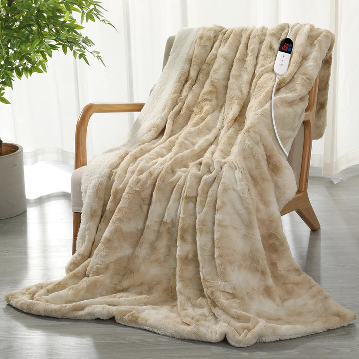 COZYTY Wärmedecke – Heizdecke Mit Abschaltautomatik 130×180cm, 6 Heizstufen & 10h Auto-Abschaltung,
