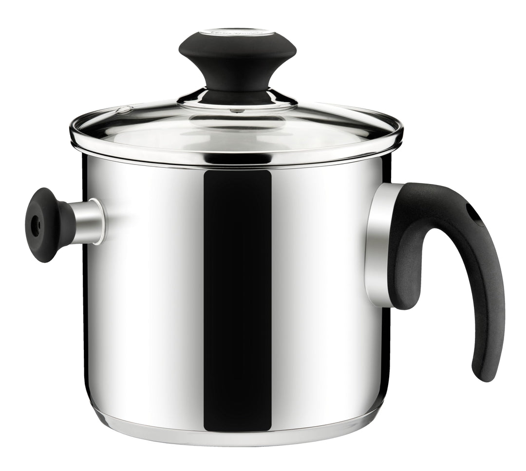 Tescoma doppelwandiger Simmertopf mit Deckel und Überdruckventil, induktionsgeeignet, Ø 16 cm, 2l