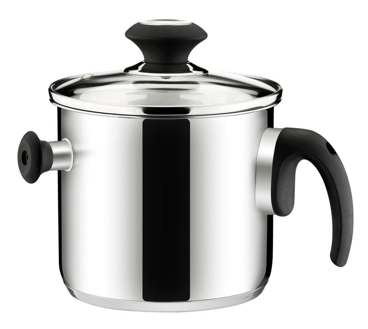 Tescoma doppelwandiger Simmertopf mit Deckel und Überdruckventil, induktionsgeeignet, Ø 16 cm, 2l